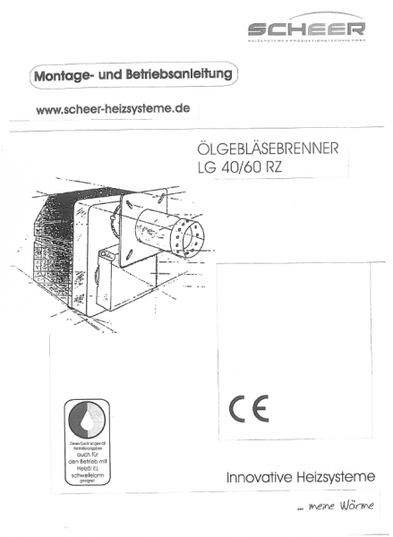 Bedienungsanleitung Thermo Nox Brenner